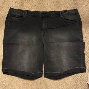 Lane Bryant Black Denim Bermuda Shorts